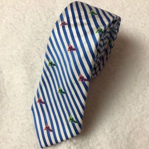 Ralph Lauren 100% silk Tie stripes flag design